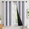 MIULEE Greyish White 40x45 Inch Length Blackout Curtains by MIULEE