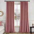 MIULEE Velvet Curtains 50W x 96L 2 Panels Dusty Rose Blackout Curtains | Luxury by MIULEE