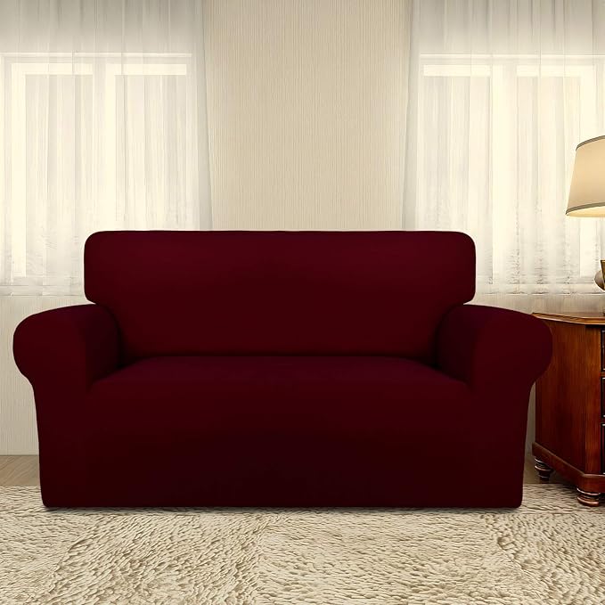 PureFit Stretch Loveseat Covers Fleece Couch Covers - Image 2