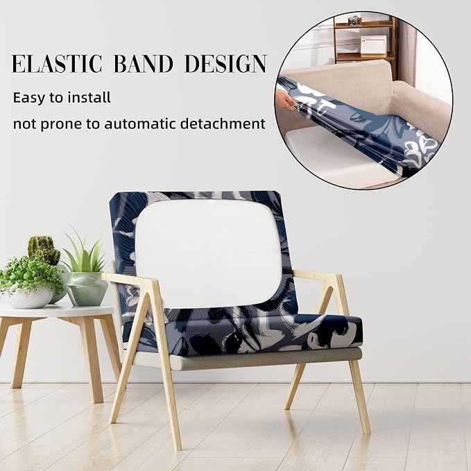 8Pcs Outdoor Cushion Covers, Elastic Patio Cushion Covers | Washable, - Image 5