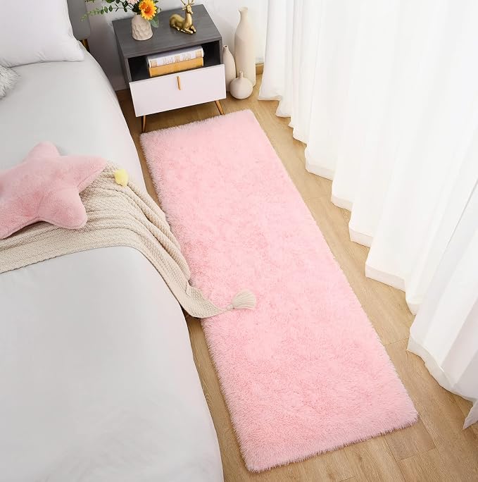 Chicrug Soft Runner Rugs for Bedroom Living Room Plush Fluffy Rug 2x8 | Shag - Image 6
