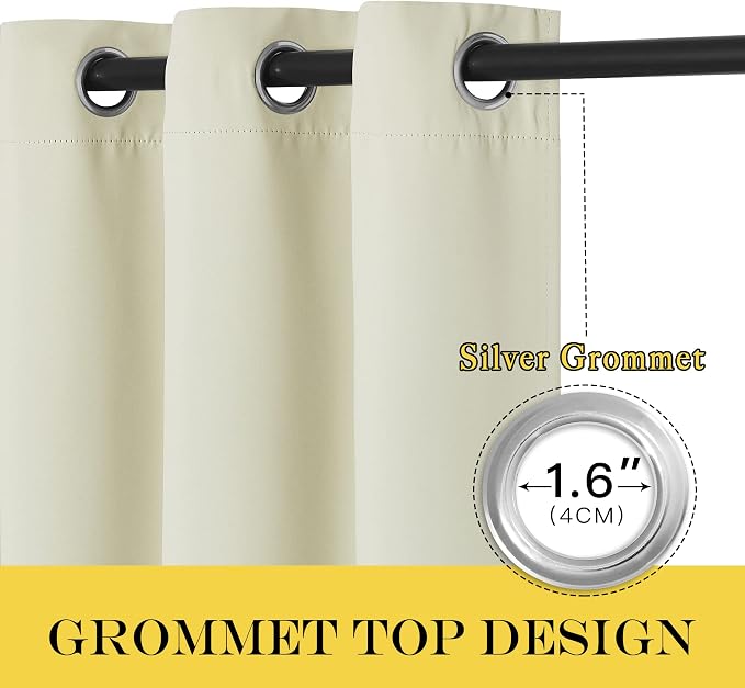 NICETOWN Blackout Curtains for Sliding Glass Door Room Divider Noise Reduce - Image 6