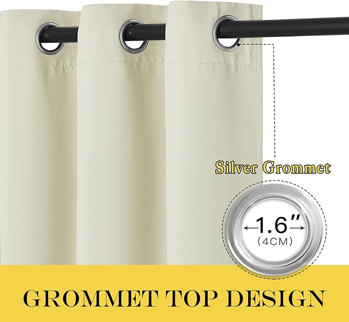NICETOWN Sliding Door Window Treatment Blackout Patio Door Curtain Panels - Image 6