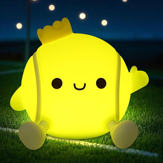 Tennis Gifts, Tennis Ball Night Light for Boys-Rechargeable Squishy Silicone Lamp,Cute Tennis Ball lamp for Tennis Sports Lovers Boys Girls Birthday Gifts