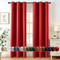 MIULEE Blackout Curtains for Bedroom 2 Panels 40x84 Inch Long Christmas Red | by MIULEE
