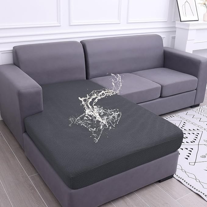 Waterproof Couch Cushion Covers, Sectional Sofa Cushion Slipcovers L Shape by hyha