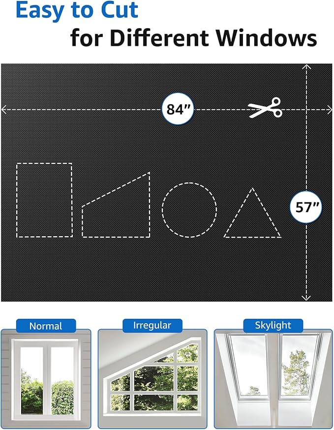 Blackout Curtains for Bedroom Portable 84"x60" Blackout Shades | 100% Black Out - Image 4