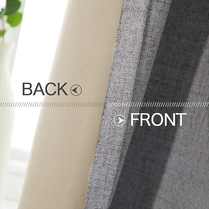 MIULEE 100% Blackout Linen Curtains - Image 6