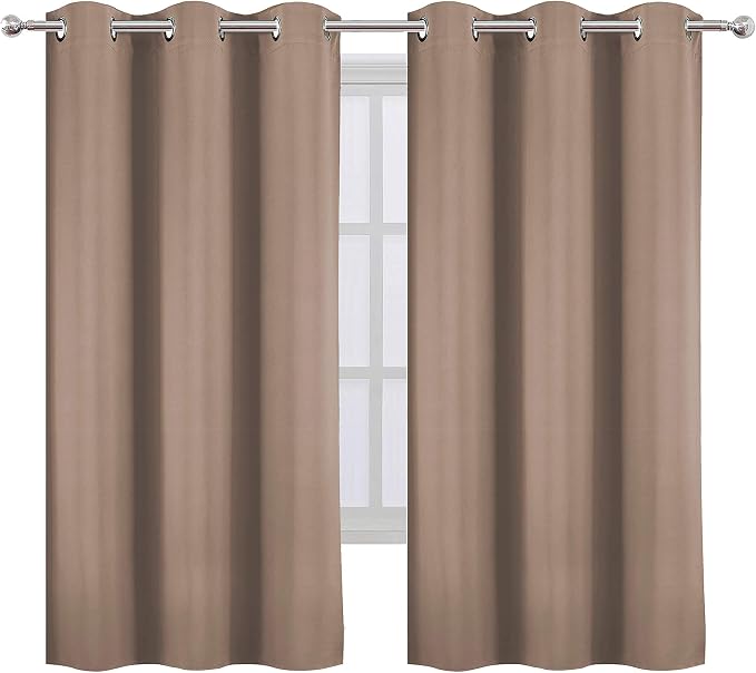 Cappuccino Blackout Curtains 38 x 54 Inch Length/Set of 2 Curtain - Image 2