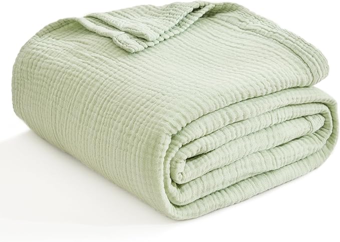 EMME Muslin Blankets for Adults Throw Blanket for Couch Breathable Gauze Soft - Image 7