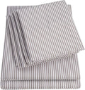 Cal King Size Bed Sheets - 6 Piece 1500 Supreme Deluxe Collection Deep Pocket Ultra Soft California King Sheet Set Bedding - 2 Extra Pillow Cases, California King, Classic Stripe Gray