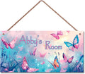 Personalized Sign Butterfly Decor For Girls Room, Fantasy Themed Kids Bedroom Decor, Dreamy Painting Room Décor for Little Man Cave, Wall Decorations For Girls Room Nursery Baby Playroom