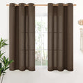 YoungsTex Brown Linen Curtains 48 Inch Length by YoungsTex