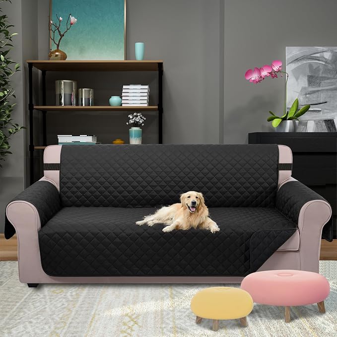 U-NICE HOME 4 Seater Sofa Cover 91''Large Couch Cover, Pet Friendly, Elastic - Image 2