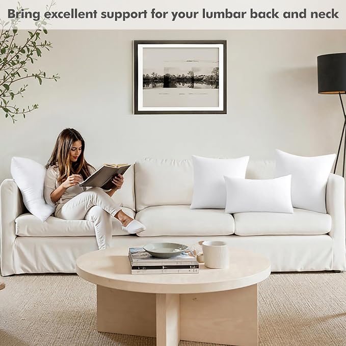 MIULEE 24x24 Euro Pillow Insert, Throw Pillow - Image 4