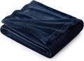 Bedsure GentleSoft Fleece Blanket Twin Size Navy Blue by Unknown