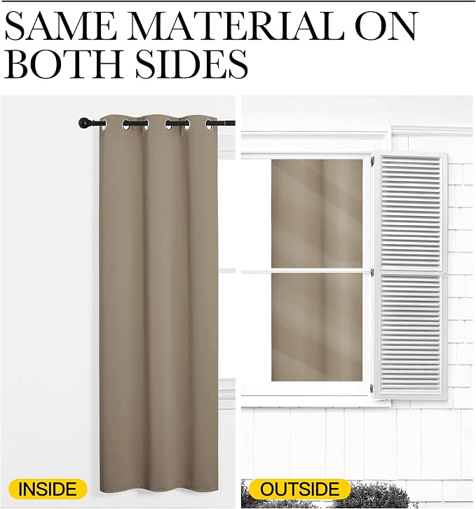 NICETOWN Window Curtain Panels, Thermal Insulated Solid Grommet Blackout - Image 6
