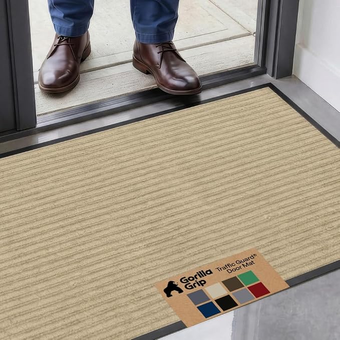 GORILLA GRIP Waterproof Traffic Guard Door Mat, Indoor Outdoor Heavy Duty by Unknown