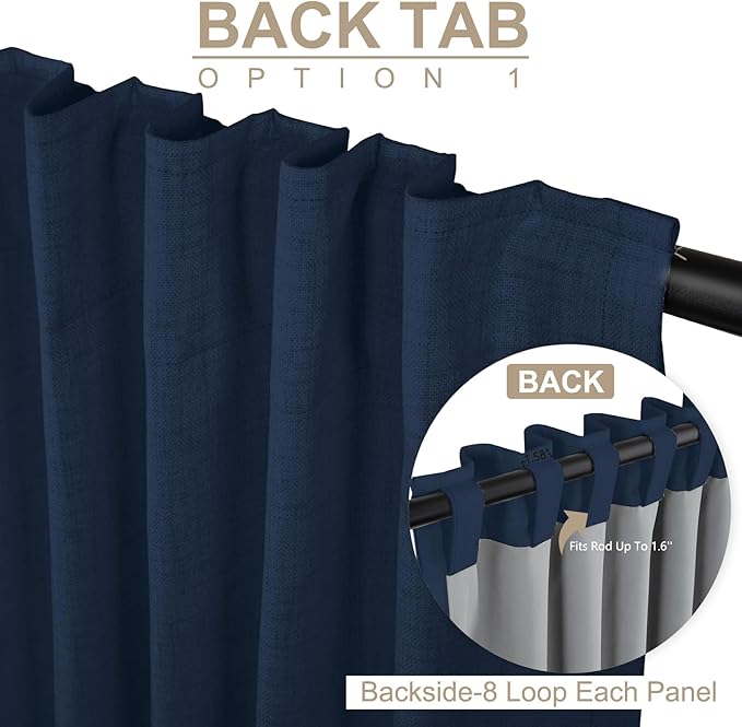Faux Linen Total Blackout Curtains - Image 3