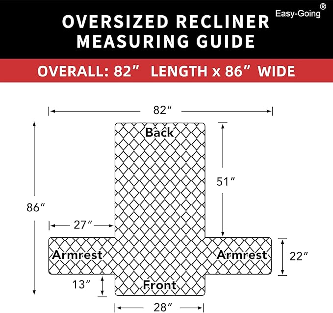 Easy-Going Reversible Couch Cover, Oversized Recliner, Water Resistant - Image 6