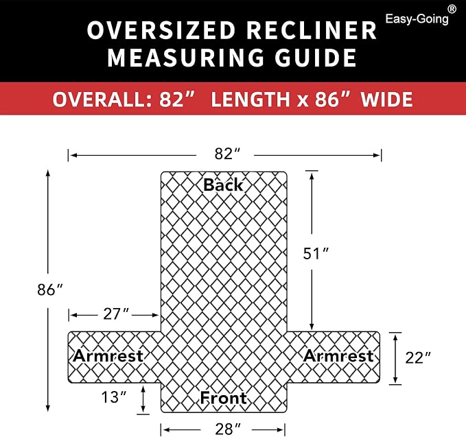 Easy-Going Reversible Couch Cover, Oversized Recliner, Water Resistant - Image 6