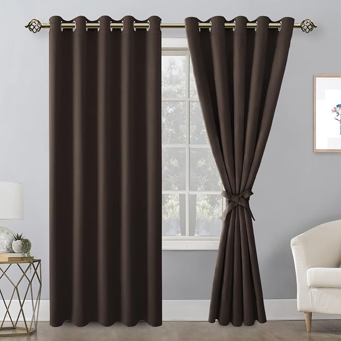 Blackout Curtains for Bedroom, 60 x 84 Inches Long, 2 Panels | Thermal - Image 8