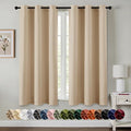 MIULEE Blackout Curtains for Bedroom 2 Panel 40x63 Inch Long Biscotti Beige | by MIULEE