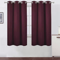Burgundy Red Thermal Blackout Curtains/38 x 63 Inch/Set of 2 Panels Room by Lemomo