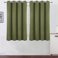 Blackout Curtains 52 x 45 inch/Olive Green Curtains Set of 2 Panels/Thermal by Lemomo