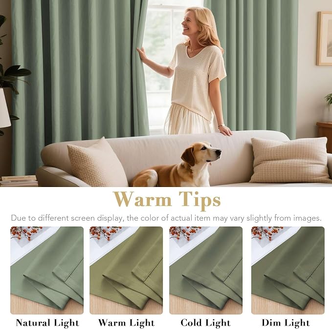 H.VERSAILTEX Blackout Window Curtain Panels Thermal Insulated Room Darkening - Image 5