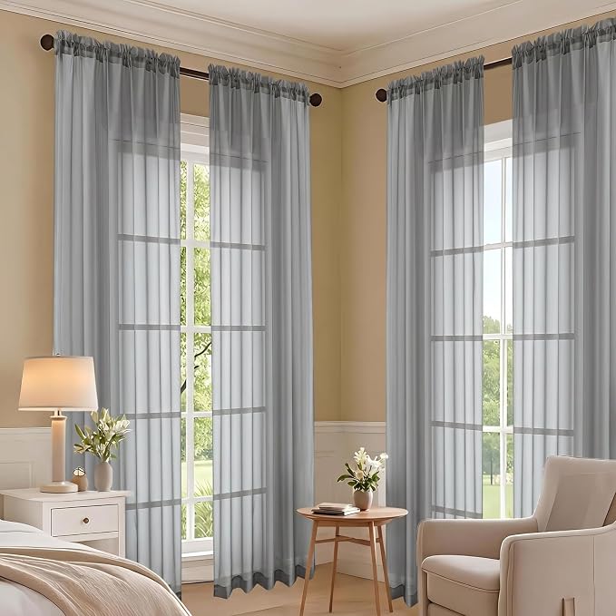 Charcoal Grey Bedroom Curtains 2 Panel Sets 90 Inch Length, 59 Inch Extra Wide - Image 7