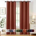 MIULEE Fall Blackout Curtains for Bedroom 2 Panels 40"x72" Long Terracotta | by MIULEE