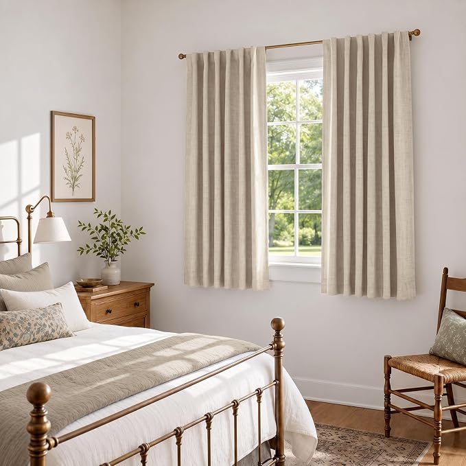Linen Textured Total Blackout Curtains - Image 5