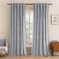 MIULEE Greyish White Velvet Blackout Curtains 52x90 inches 2 Panels | Luxury by MIULEE
