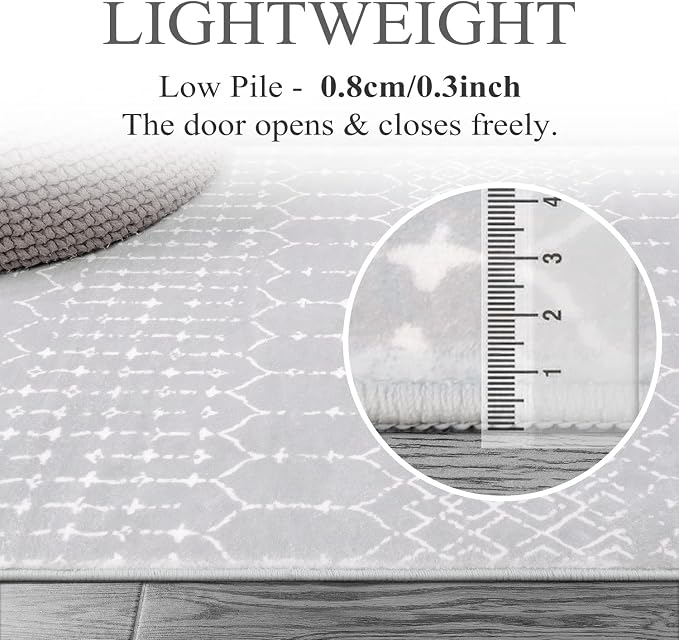 Lahome Moroccan Runners for Hallways 2x6 Washable Non-Slip Carpet Runner Throw - Image 6