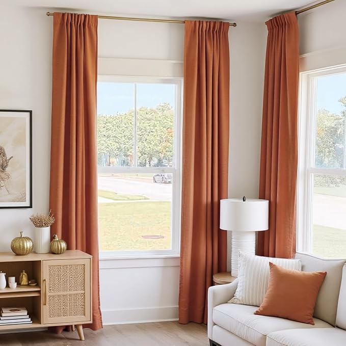 INOVADAY 100% Blackout Linen Curtains - Image 5