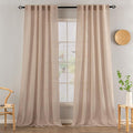 MIULEE Natural Beige Linen Curtains 52x108 Inch by MIULEE