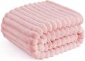 Bedsure GentleSoft Coral Pink Fleece Throw Blanket for Couch - Super Soft Cozy Blankets for Women, Cute Small Blanket for Girls, 50x60 Inches