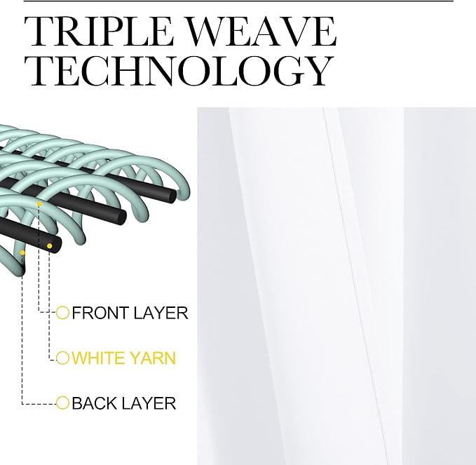 NICETOWN Blackout Curtains for Kids Room, Sea Teal, 55 x 108 Inch, Triple Weave - Image 4