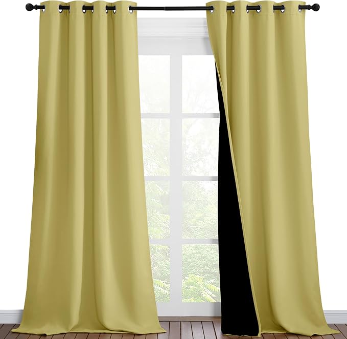 NICETOWN 100% Blackout Blinds, 46 inches x 102 inches, Laundry Room Decor by NICETOWN
