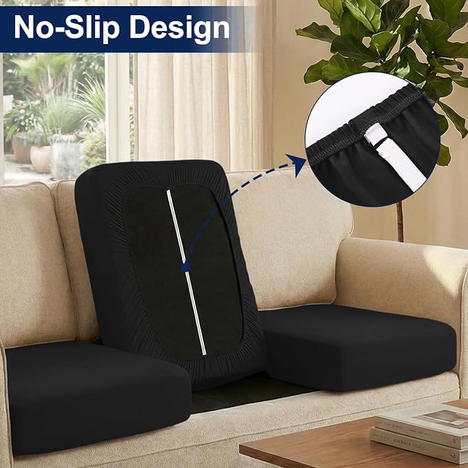 Smiry Waterproof Patio Cushion Covers, Stretch Outdoor Furniture Covers | Couch - Image 4