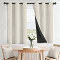 SimpleHome Cream 100% Blackout Curtains Room Darkening Living Room 36 Inch | by SimpleHome