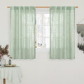 Linen Curtains 48 Inch Length Semi Sheer Light Filtering 2 Panels | Linen by LAMIT