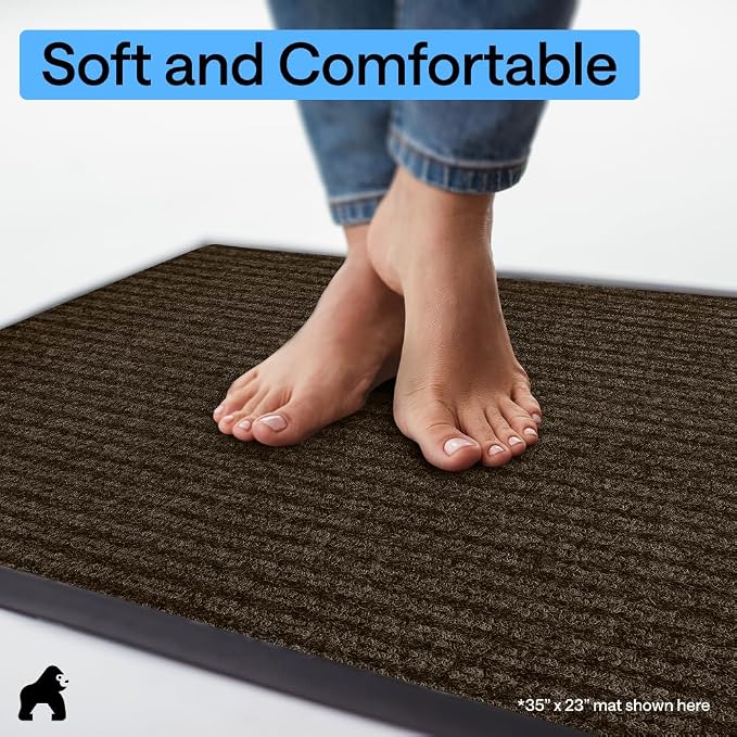 GORILLA GRIP Waterproof Traffic Guard Door Mat, 2 Pack Indoor Outdoor Durable - Image 8