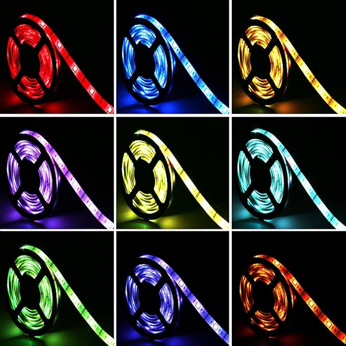 ACONDE 9.84 feet USB LED Strip Lights, DIY Indoor Decoration, TV Backlight, 24 Keys Remote