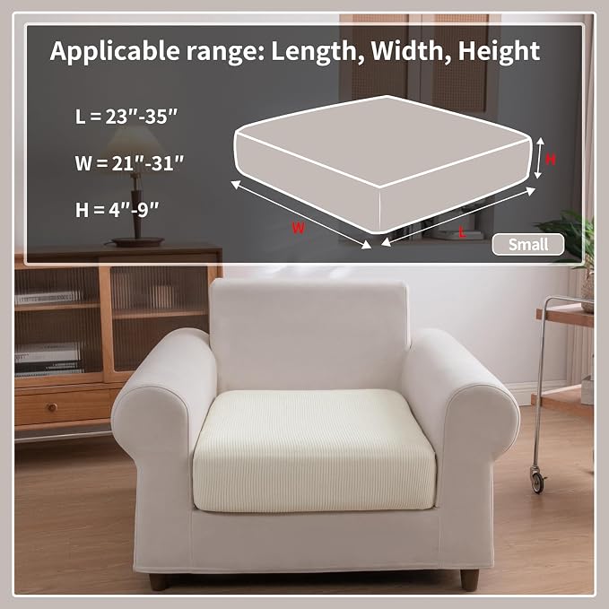 OHSIO Sectional Couch Covers, Wear Resistant Stretch Sofa Covers Washable Soft - Image 2
