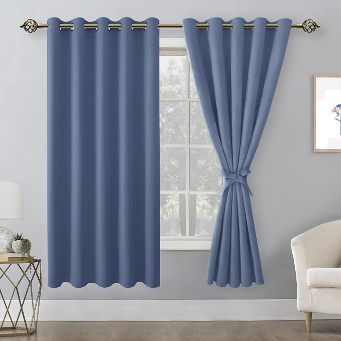 Blackout Curtains for Bedroom, 60 x 63 Inches Length, Window Curtains, Living - Image 9