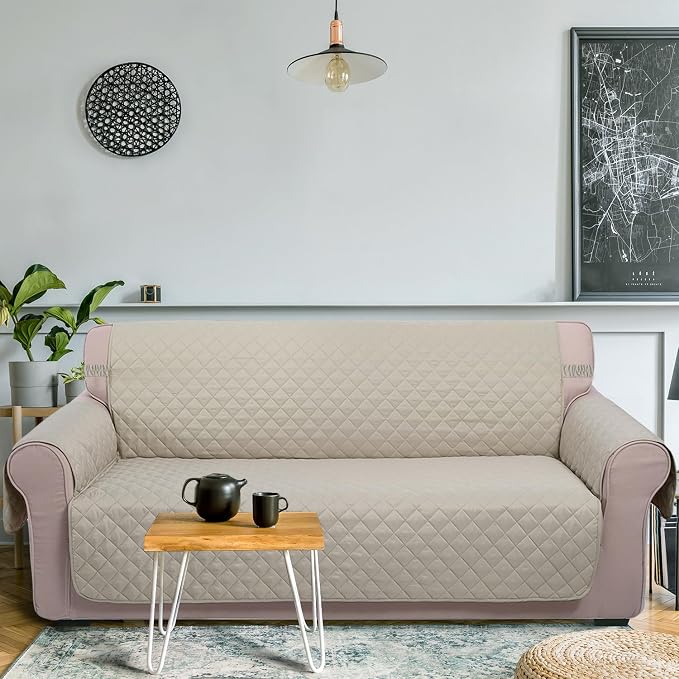 U-NICE HOME 4 Seater Sofa Cover 91''Large Couch Cover, Pet Friendly, Elastic - Image 2