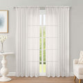 Ivory Sheer Curtains 78 Inches Long 2 Panels Set, Ivory Sheer Curtain by OWENIE