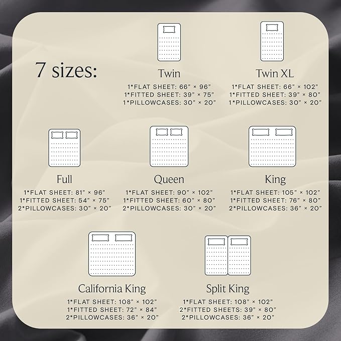 LuxClub 4 PC King Sheet Set, Deep Pockets Wrinkle Free Cooling Bed Sheets Hotel Bedding for Women, Men, Kids & Teens, Includes 1 Fitted Sheet, 1 Flat Sheet and 2 Pillowcases - Silky Soft Dark Grey